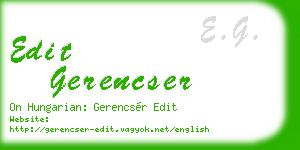 edit gerencser business card